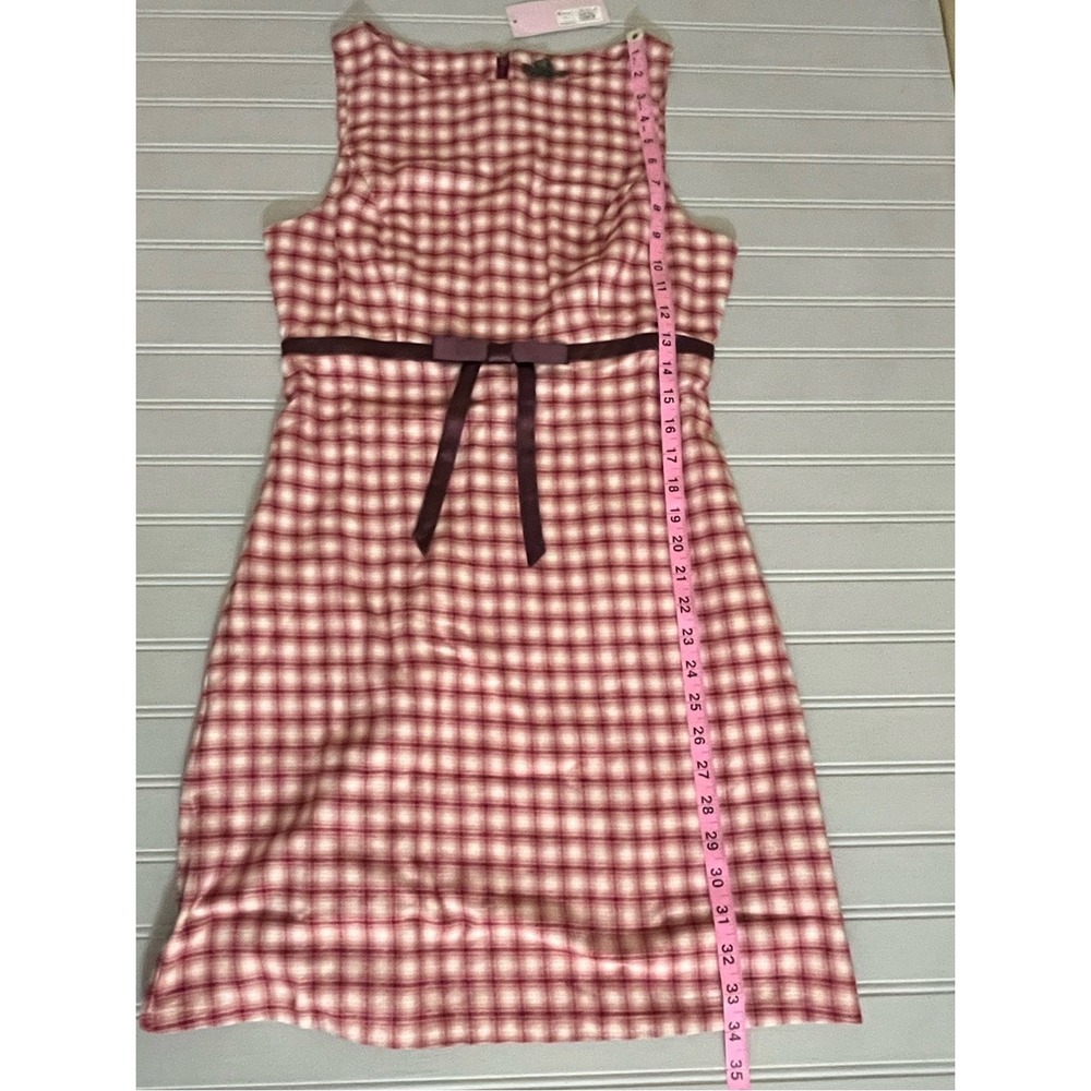 Wild Fable Sleeveless Sheath Mini Dress Womens Small Red Plaid Bow Fitted New - Picture 10 of 10